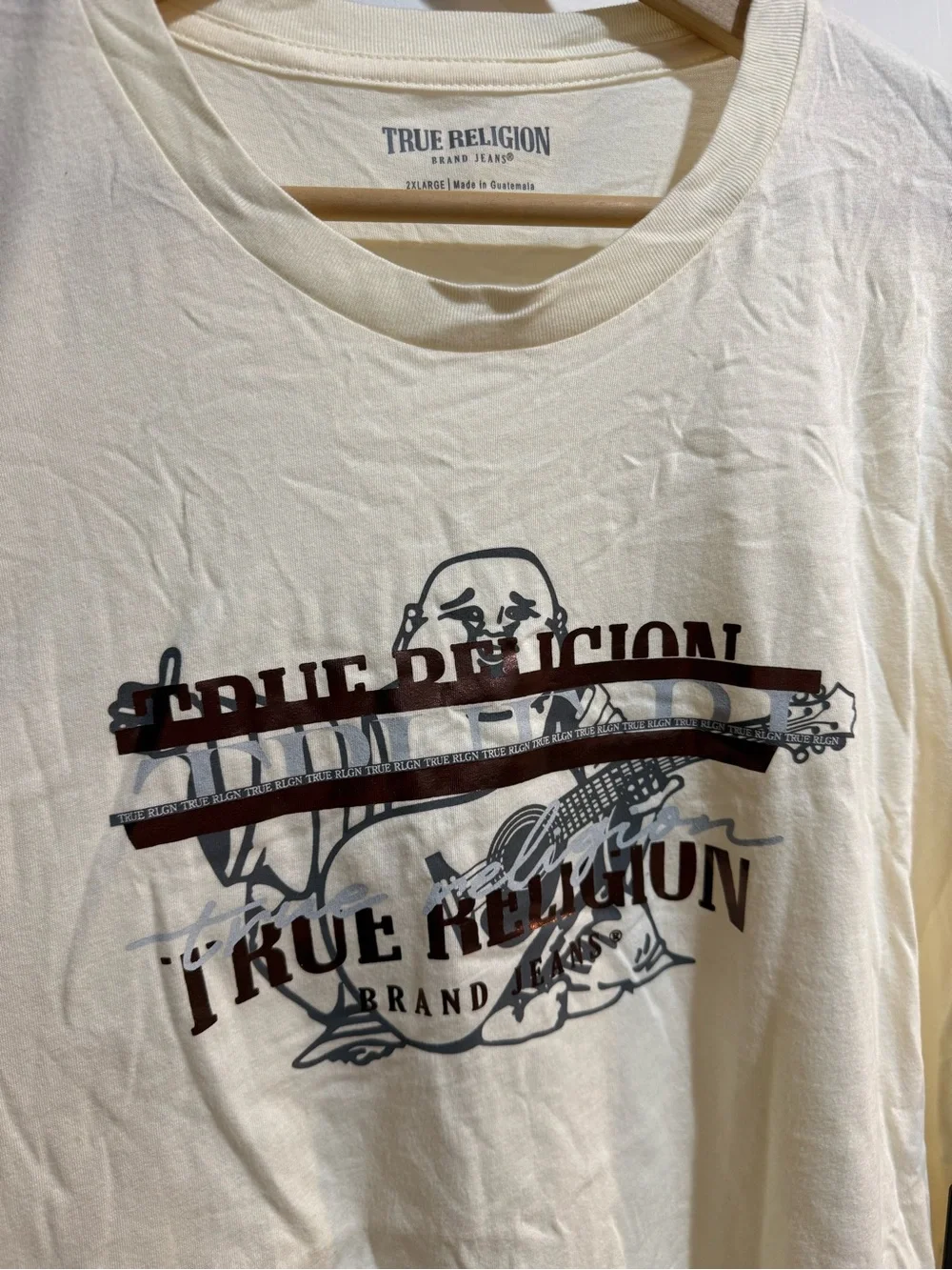 True Religion Winter White T-Shirt Size XXL